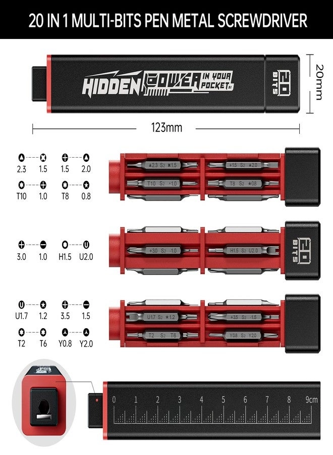 Metal Precision Screwdriver Set Multi-Bit (20 Pcs)