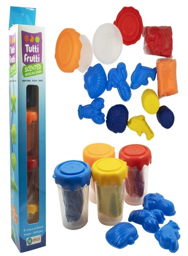 Ekta Tutti Frutti Modeling Dough - Non-Toxic Rehydratable 4pcs.