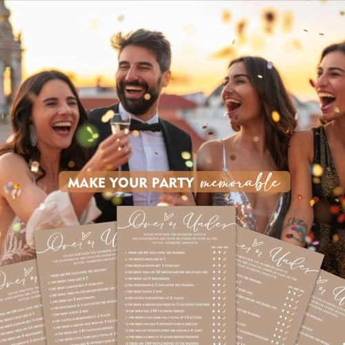 Bridal Shower Games Cards - 25 pieces Adult