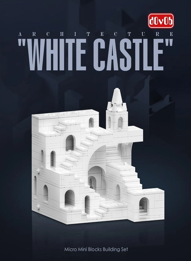 Architectural Transformable White Castle Building Blocks Set - 668 pcs