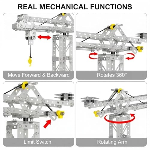 Tower Crane & Frame Crane & Windmill Model Set - 3-in-1 273 pcs