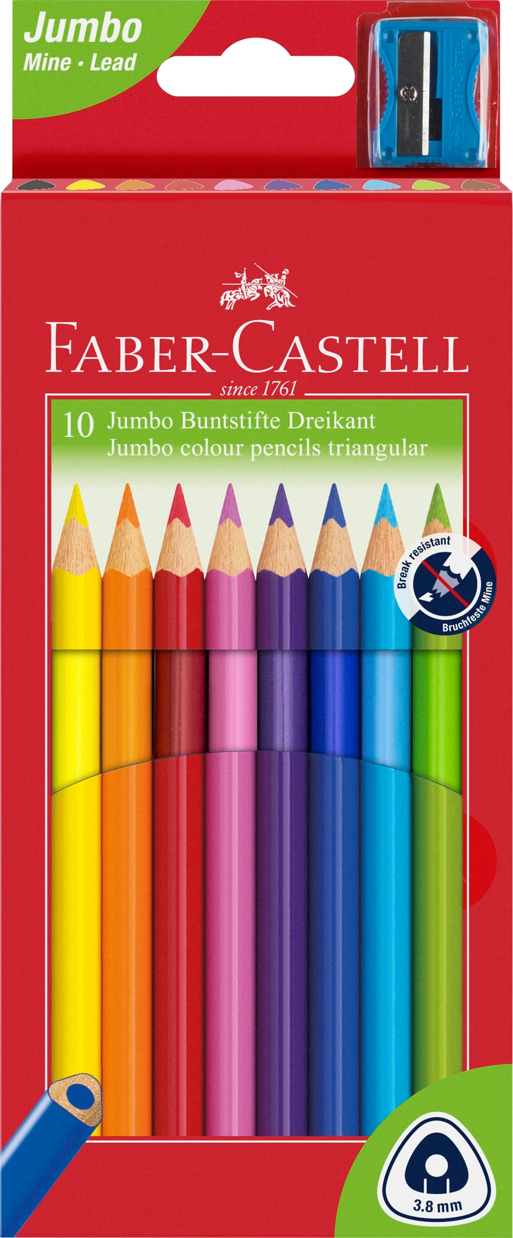Faber-Castell Jumbo Watercolour Pencils - 10 Pcs