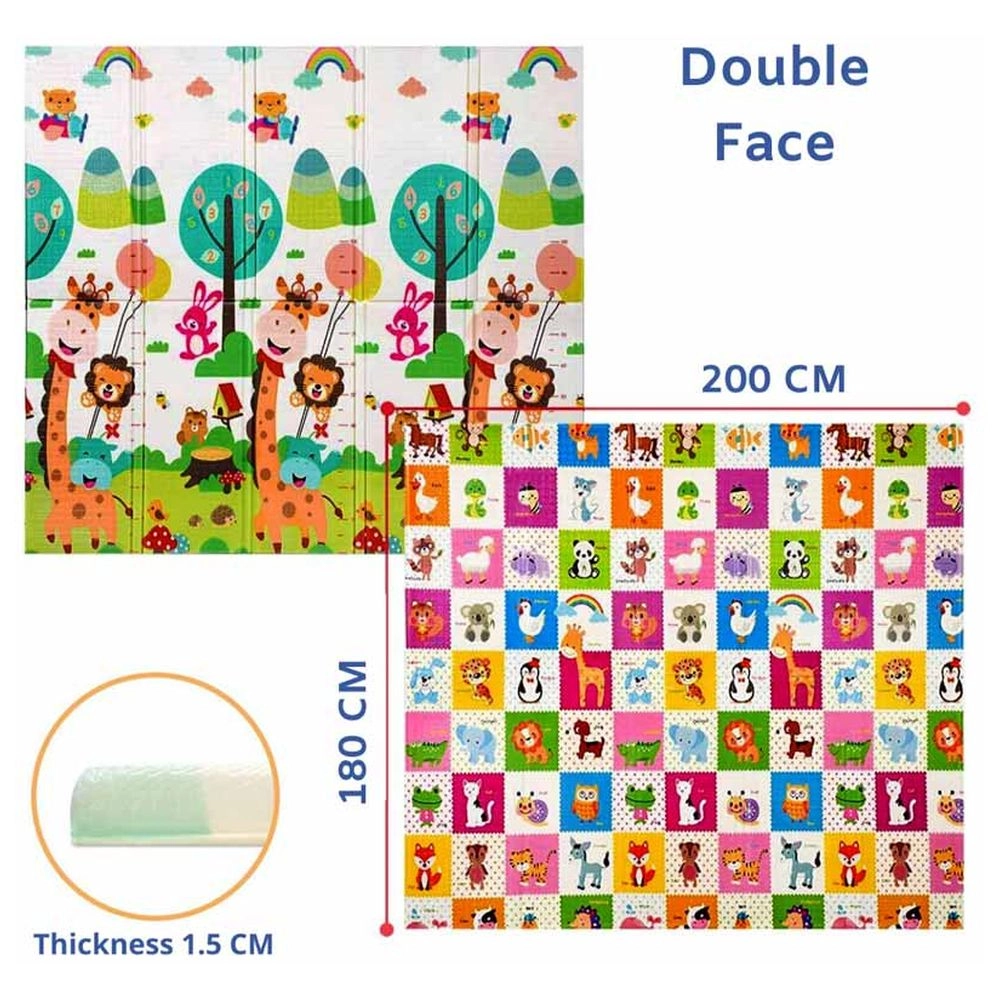 Reversible & Foldable Playmat - vibrant animal 0 month & above
