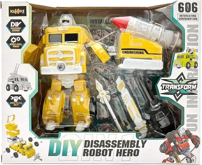 MotoyQi Diy Disassembly Robot Hero 606 - 2-in-1 606 Engineering