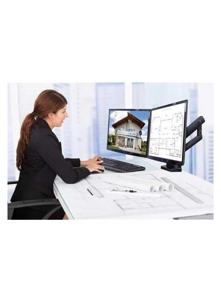 Dual Monitor Mount - 2 Monitors 32 inches 75mm or 100mm