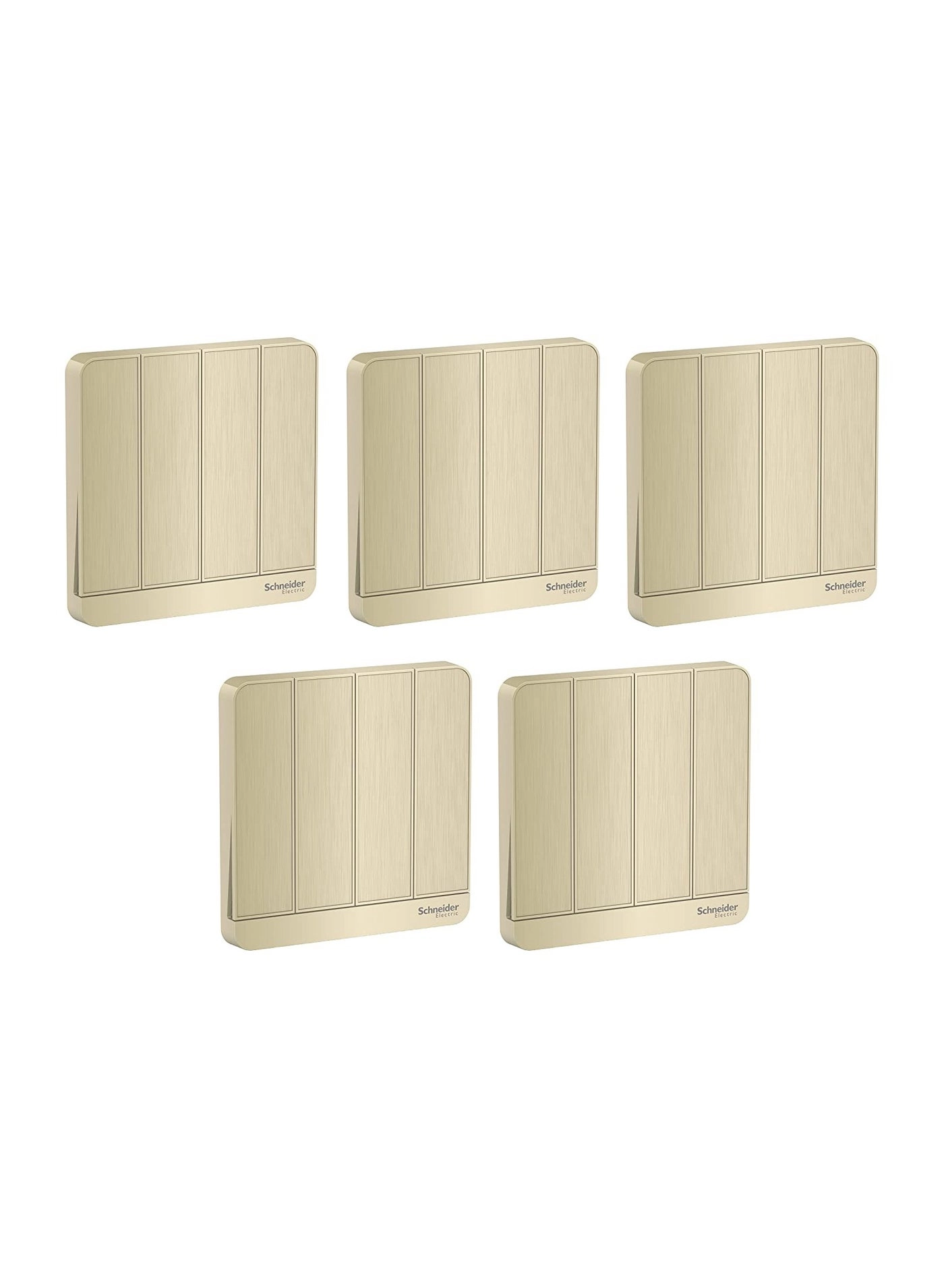 Schneider Electric AvatarOn 16AX 4-Gang 2-Way Switch - 5 pcs