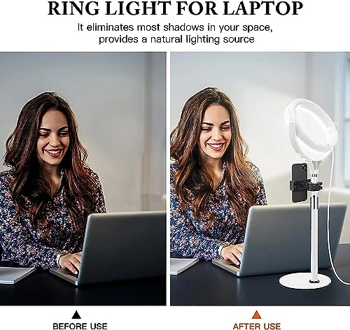 Computer Ring Light with Stand - 8''