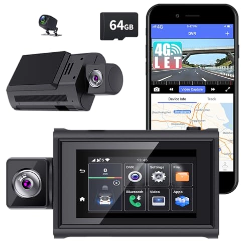 Touch Screen 4G LTE Dash Cam - 1080p 30 FPS