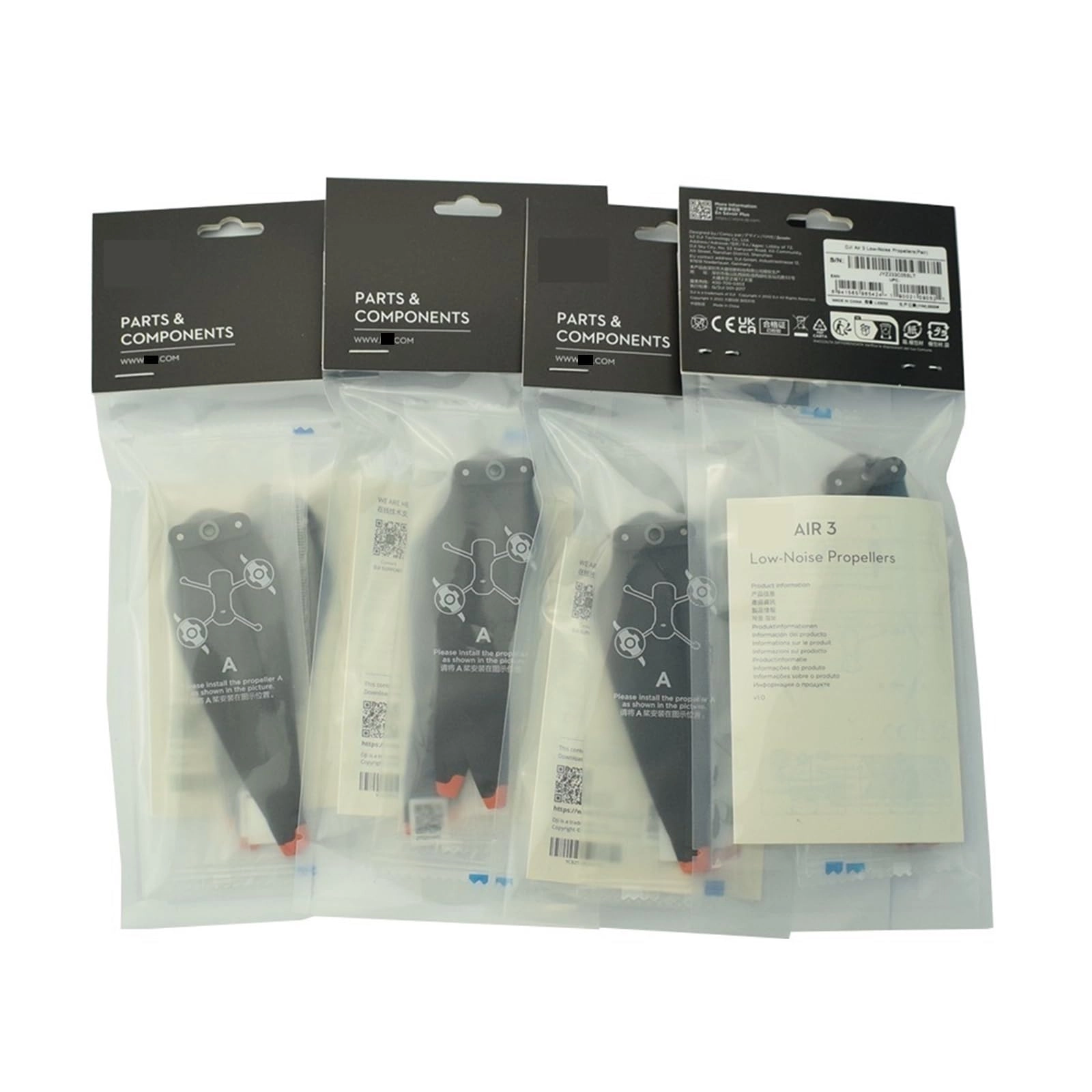 Nieqn AIR 3 Propeller - Low-Noise Quick Release 4 PAIR