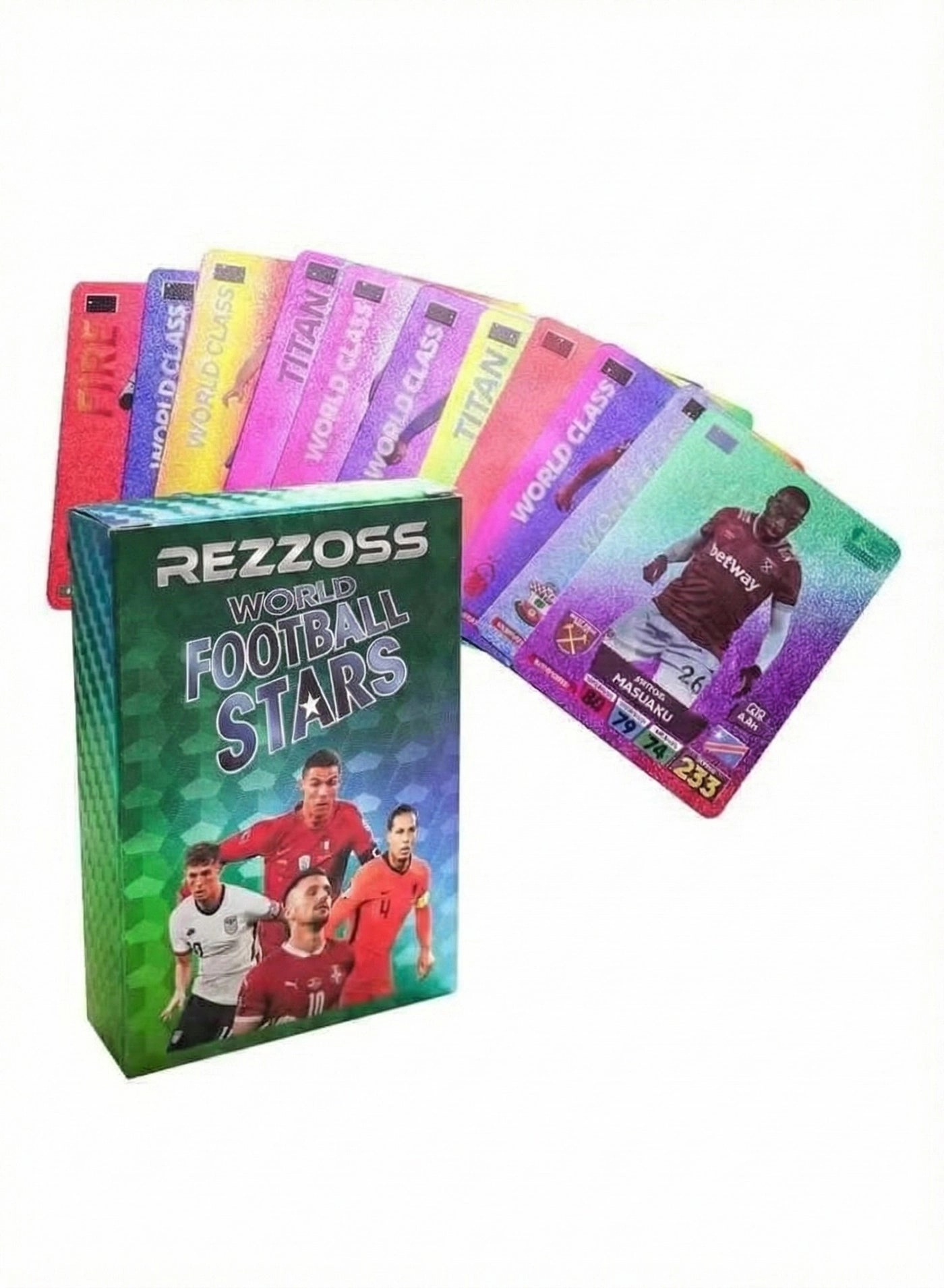 REZZOSS World Football Star Cards - English 55pcs