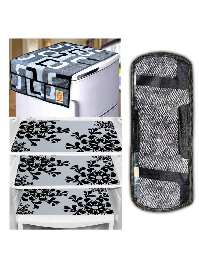 Fridge Top Cover + Handle Cover + Fridge Mat