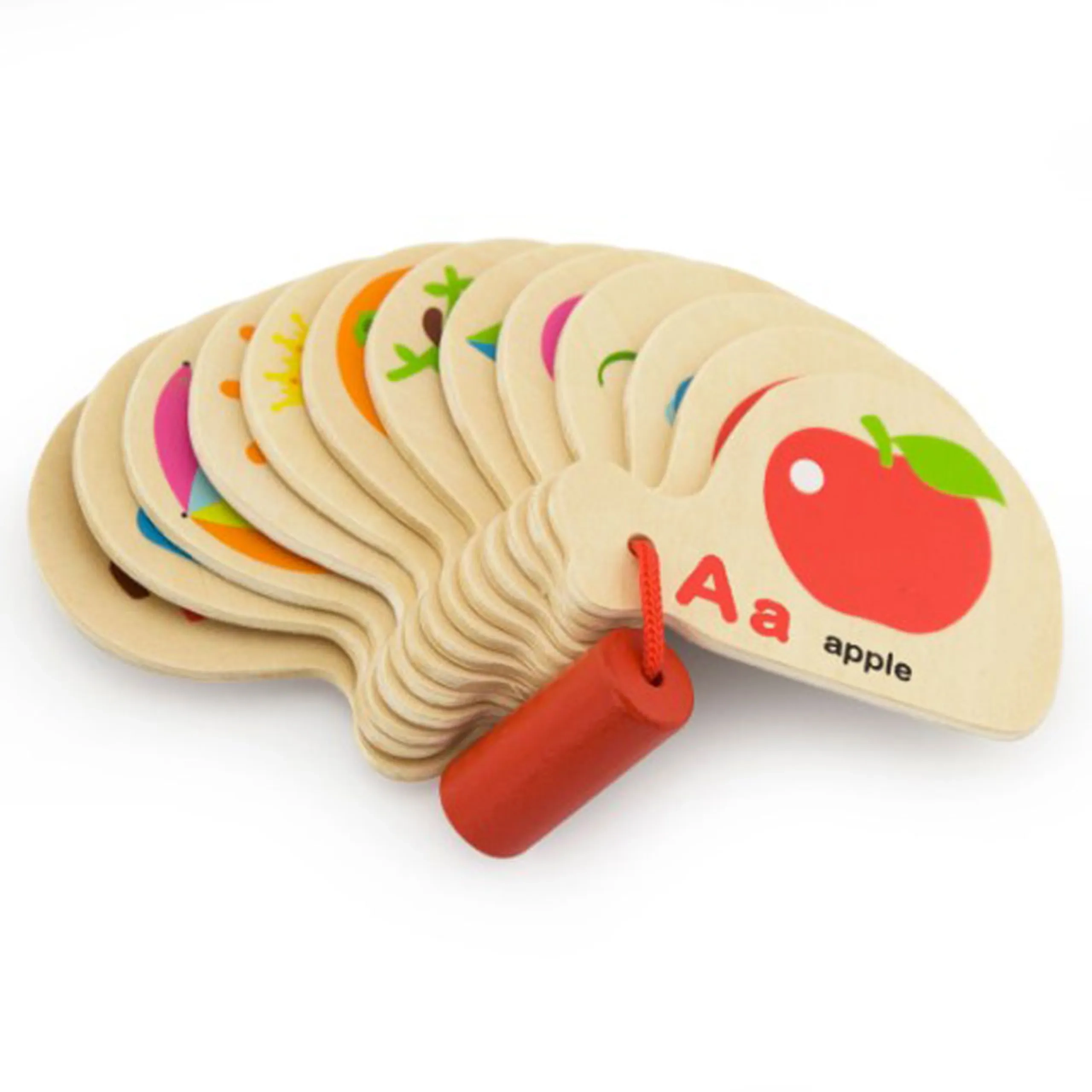 VIGA Mini Alphabet Letters Wood Book - 12 months+
