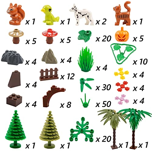 Plants Tree Accessories Jungle - 206 pcs