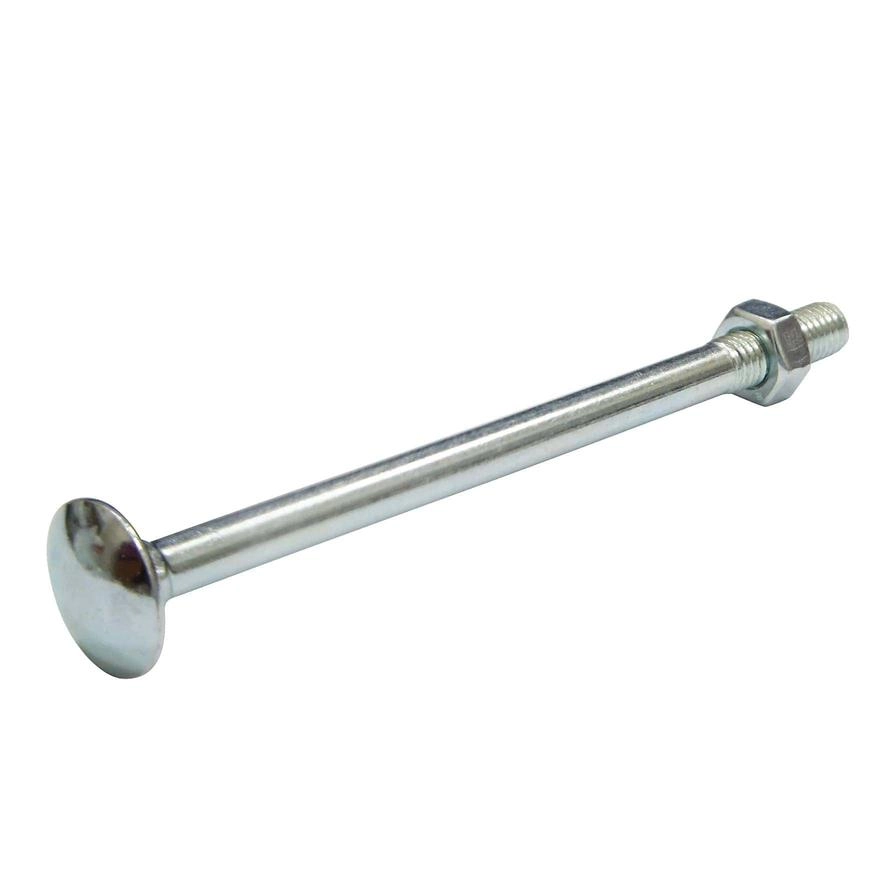 Diall Zinc-Plated Carbon Steel Square Coach Nut & Bolt Pack 12mm 180mm