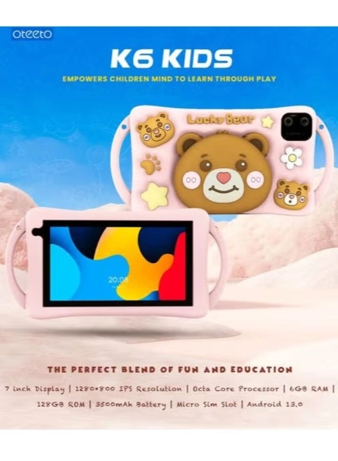 K6 Kids Tablet - 6GB 7 Inch 128GB