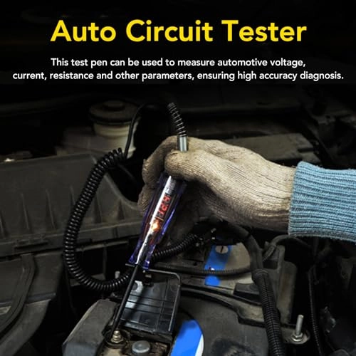 Auto Circuit Tester - LED Digital Display Black Wire Type Stainless Steel