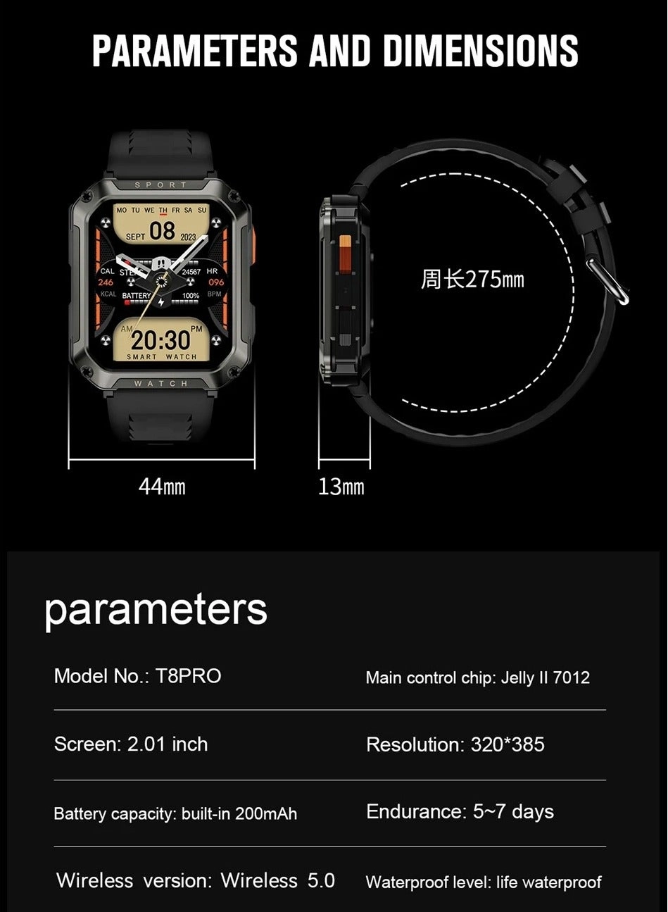 Military Smart Watch Stainless Steel