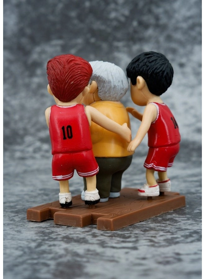 Hanamichi Sakuragi + Kaede Rukawa + Team Action Figures - Slam Dunk - 5 pcs