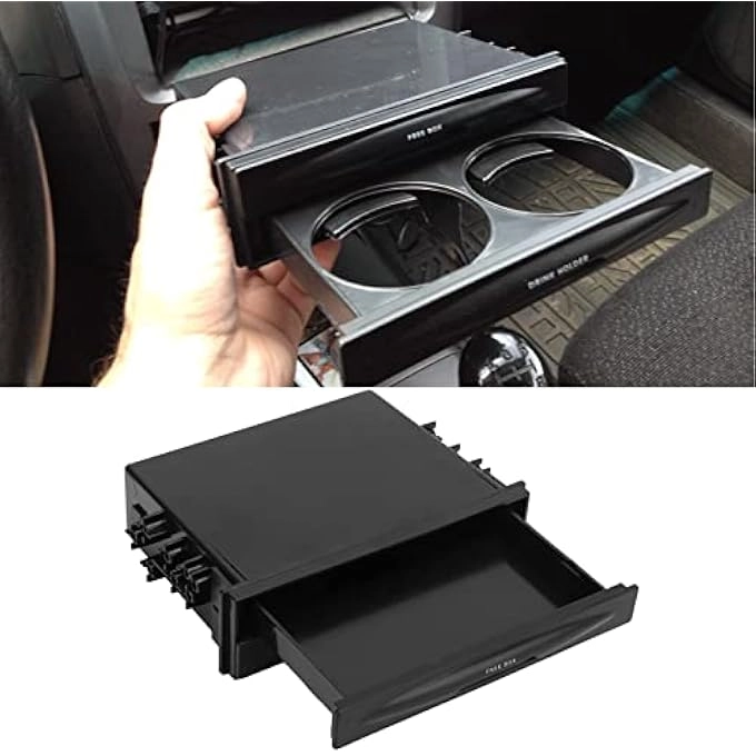 Single Din Car Radio Storage Box - 2 Layer Universal Fit