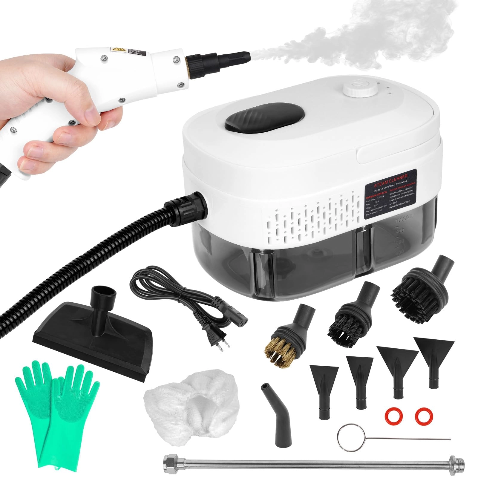 Handheld Steam Cleaner - 3.5 Bar 1.2L