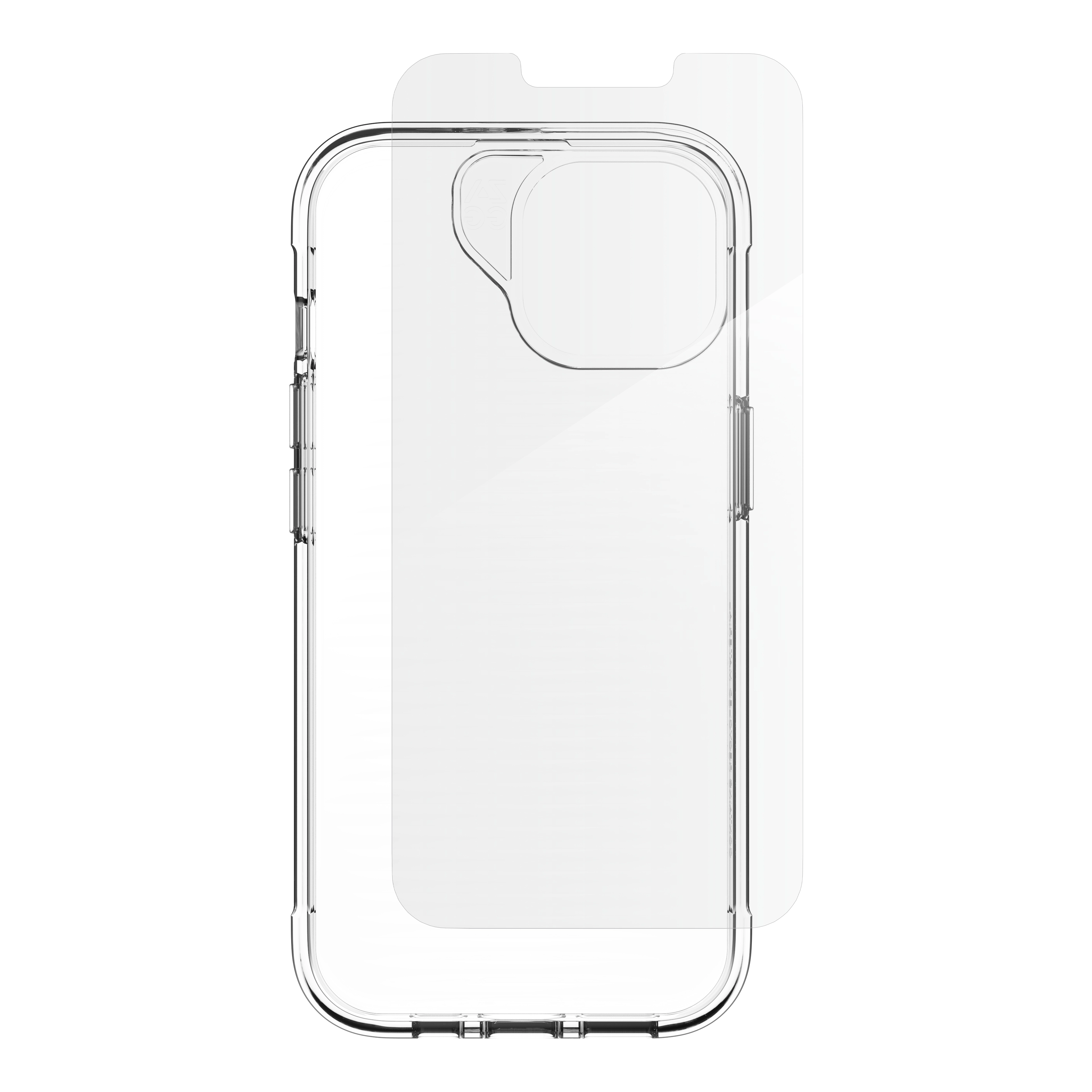 ZAGG Luxe - Wireless Charging Compatible Case Clear + Glass Elite 360 - Glass Screen Protector for iPhone 16e/14/13