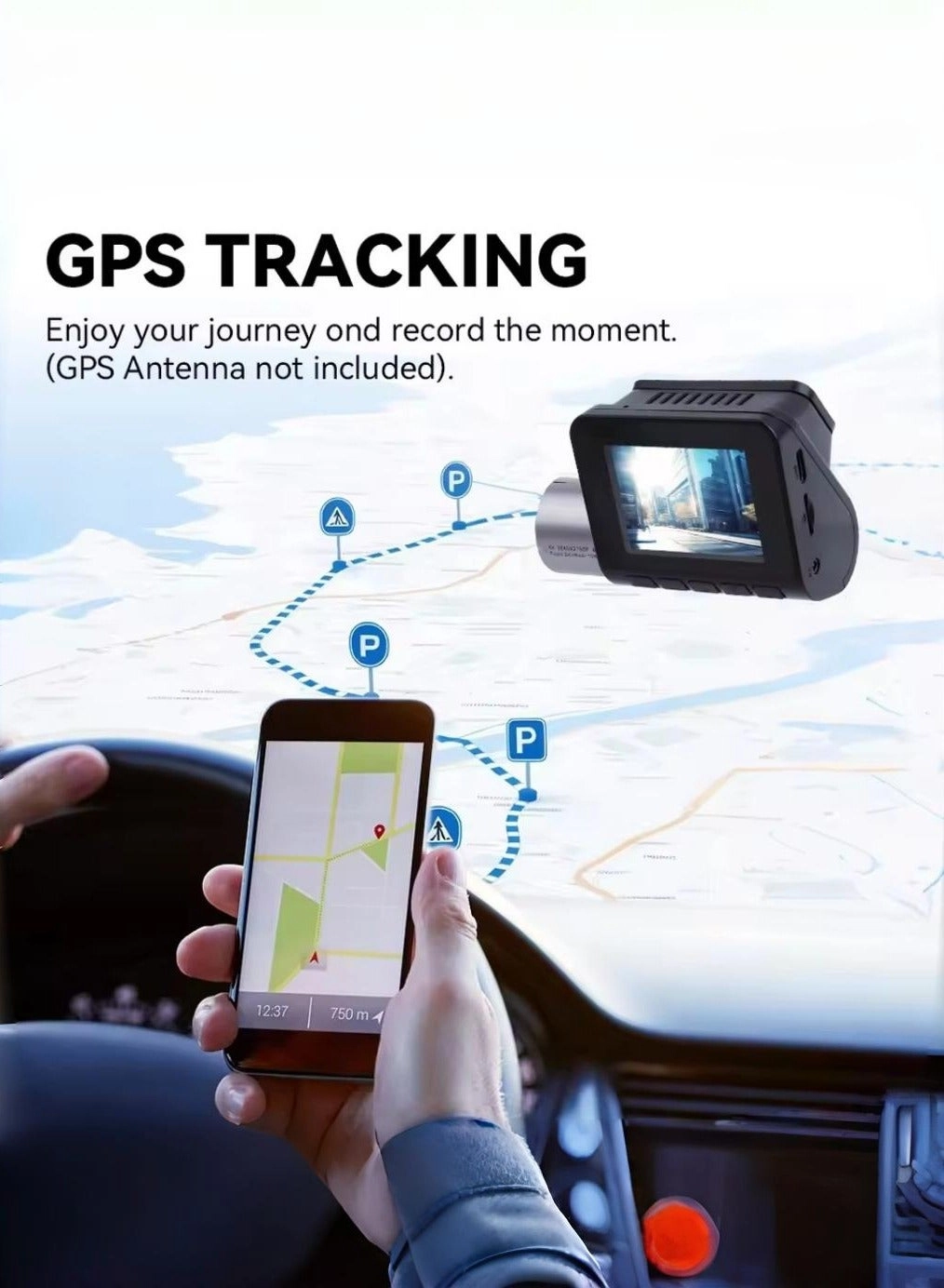 4K High Definition WiFi Bluetooth Driving Recorder Reversing Image