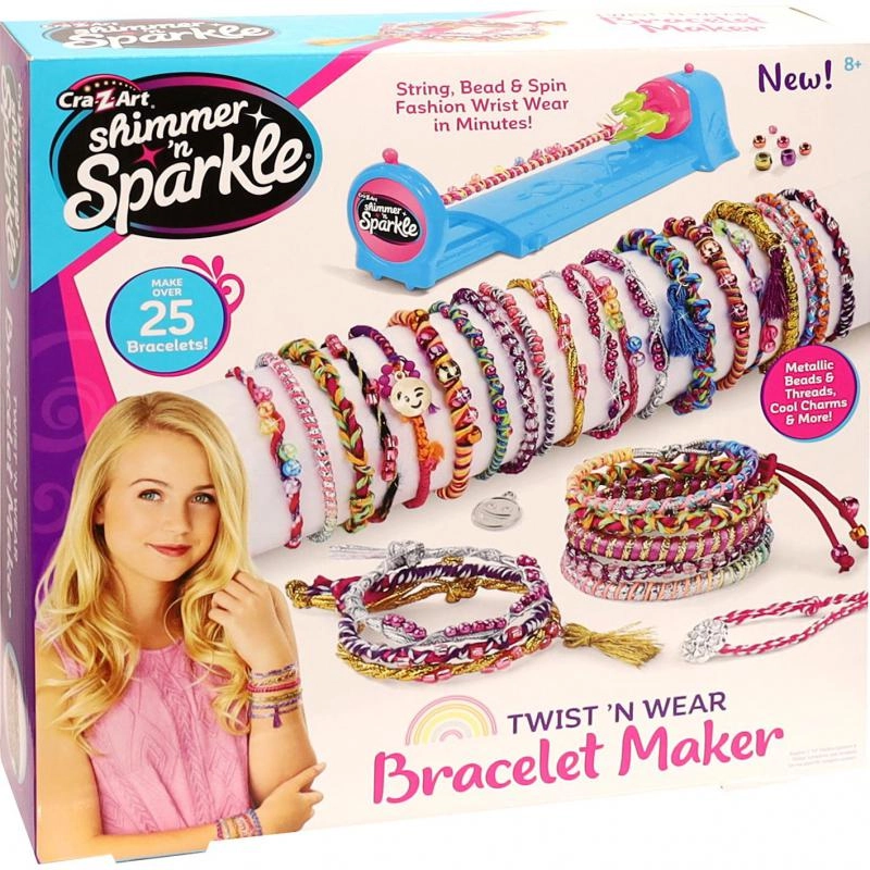 Cra-Z-Art Shimmer 'n Sparkle Twist 'n Wear Fashion Neon - Bracelet Maker - Assorted Color Craft Activity Kit