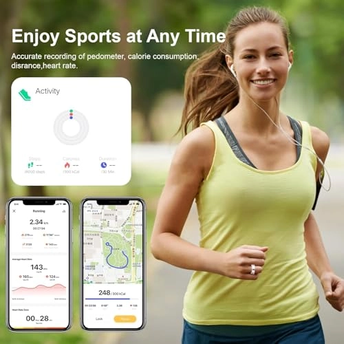 Health Tracker Smart Ring - IP68 Waterproof Heart Rate Blood Oxygen