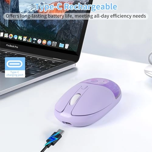 Aqua Mouse with Liquid Quicksand Sequins - Bluetooth USB