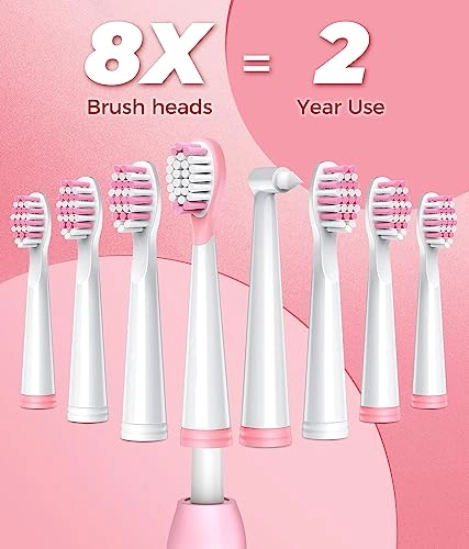Electric Toothbrush - 40000 VPM 5 Modes Pink