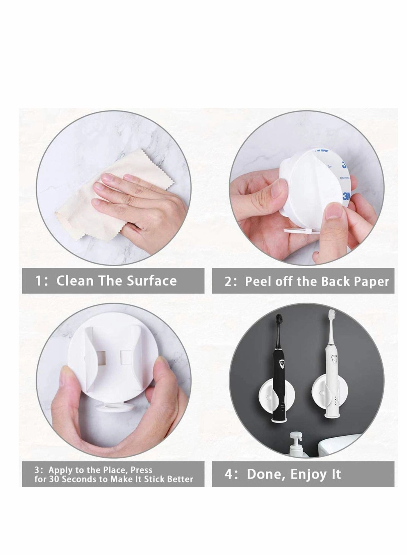 Toothbrush Holders - 2 Wall Mounted