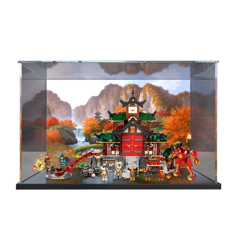 HCAEIOFJ Acrylic Display Case - 23.62x15.74x11.81in Acrylic + Wood-Plastic Composite