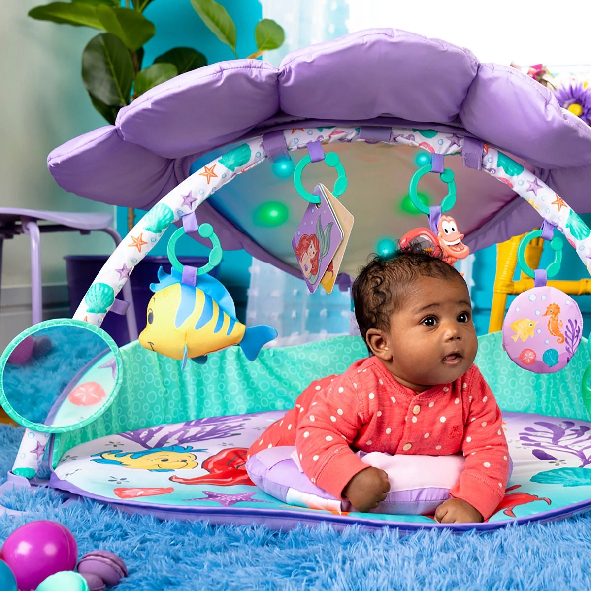 Twinkle Trove Lights & Music Activity Gym - Mermaid 0 month