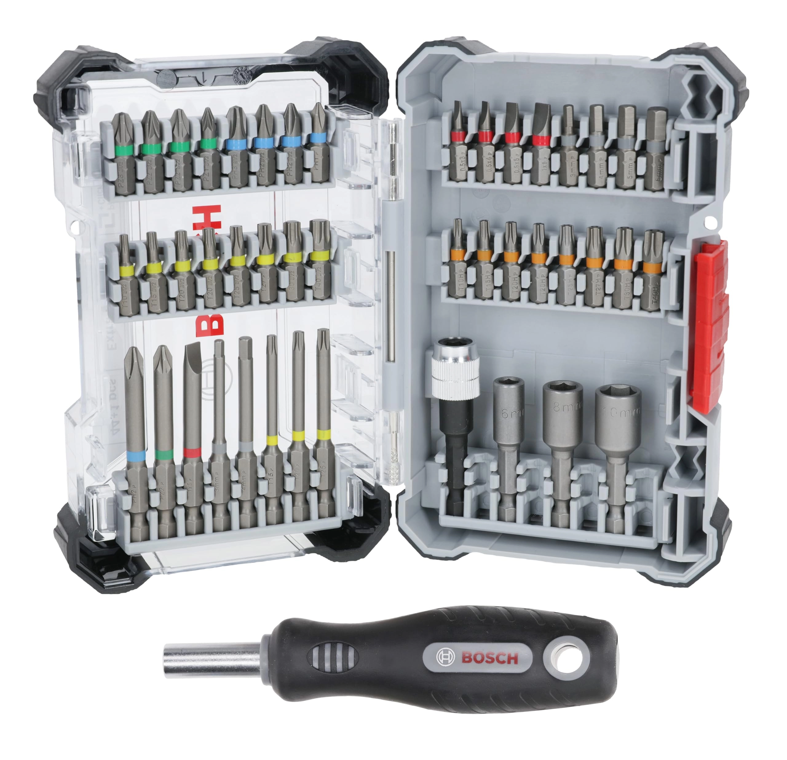 Bosch Extra Hard Screwdriver Bit Set - 45 pieces 168 Millimetres