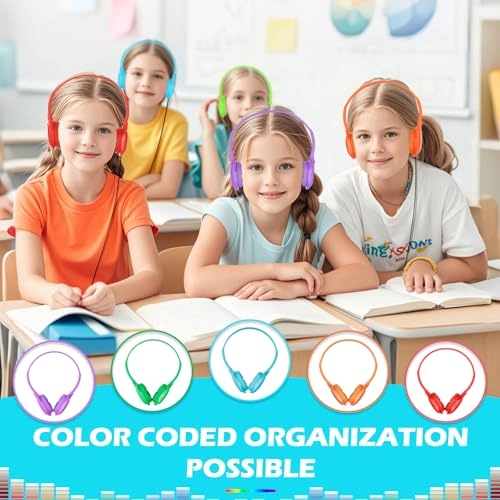 Classroom Kids Headphones Wired Headphone 20 Pack