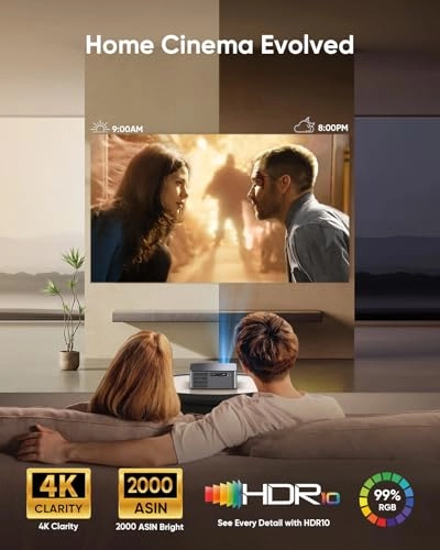 4K Projector 2000 ANSI 3840 x 2160 Pixels