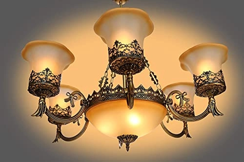 Mamba Chandelier - 600 MM 5 Tier Golden
