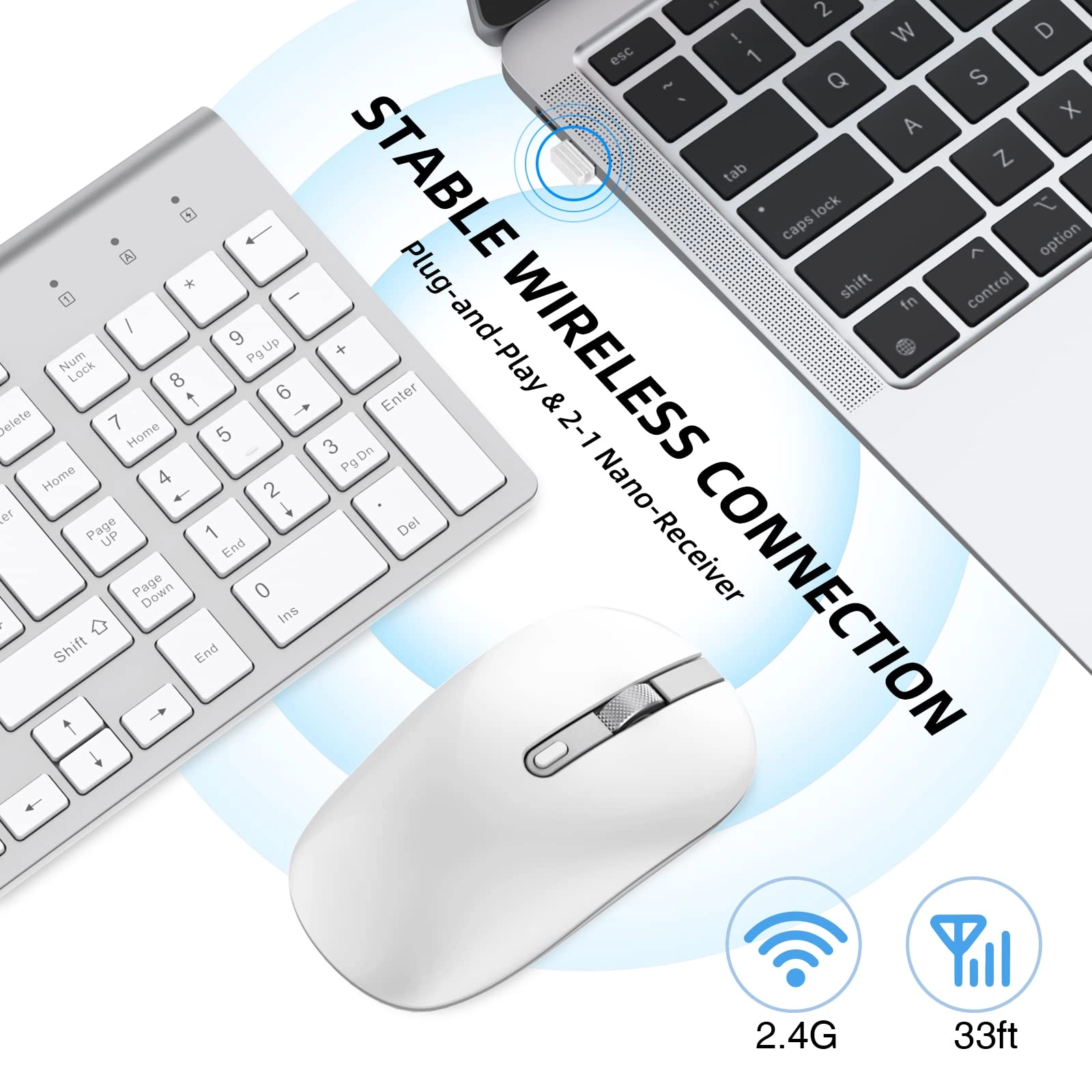 Wireless Keyboard Mouse Combo - UK Wireless