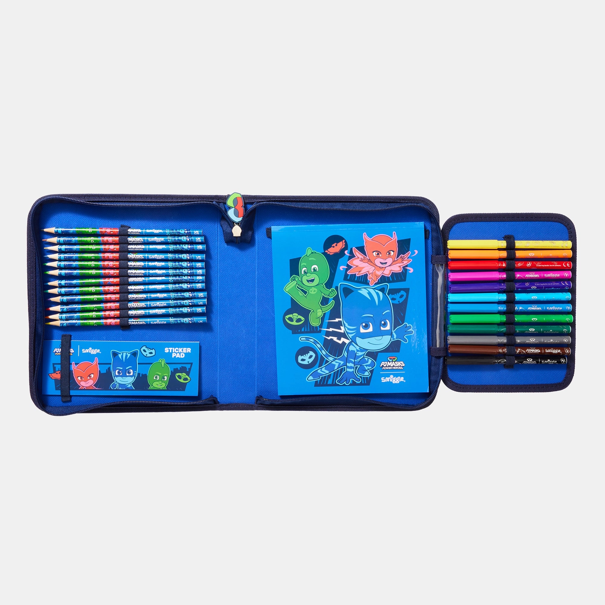 Pj Masks Power Heroes Stationery - 12 markers 12 coloured pencils Gift Pack