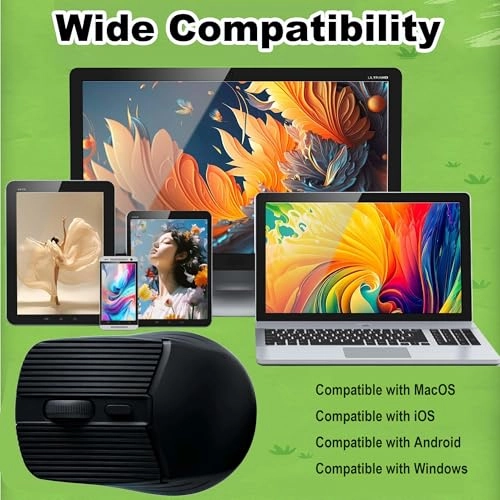 Wireless Mouse - Bluetooth 5.2 + 2.4G