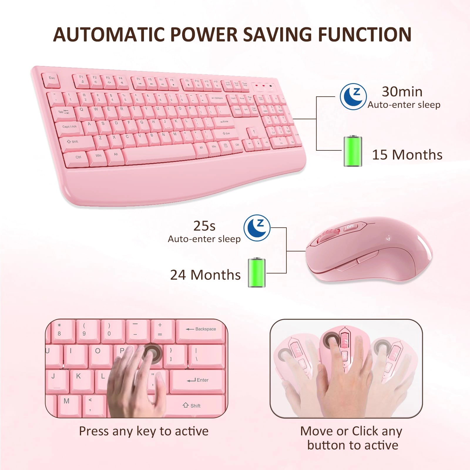 Keyboard and Mouse Combo - QWERTY Wireless