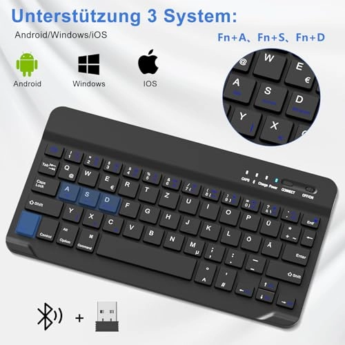 Bluetooth Keyboard - DE Wireless