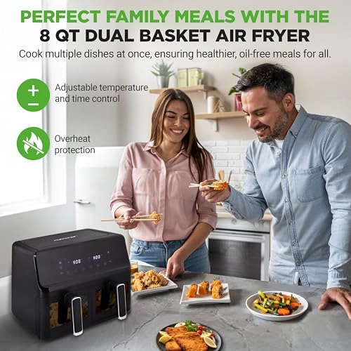 Double Basket Air Fryer NCAF5508AT.5