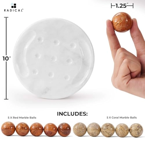 tic_tac_toe - Marble Handmade Red and Coral