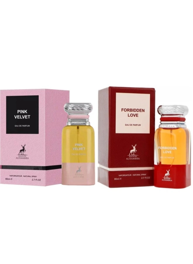 Maison Alhambra PINK VELVET Eau de Parfum 80ml + FORBIDDEN LOVE Eau de Parfum 80ml