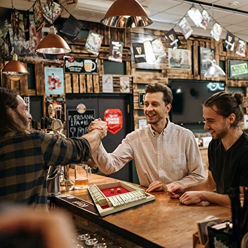 Shut The Box - Wooden Red Dice Game