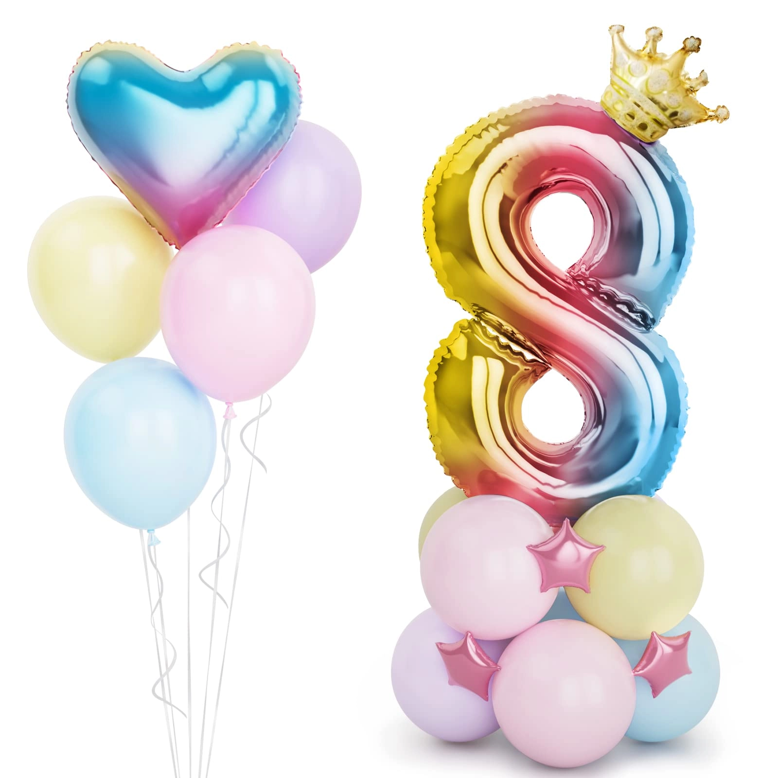 balloon dance Number 8 Balloons - 1.0 count Anniversary, Baby Shower, Birthday, Graduation