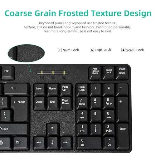 PS2 104 Keys Computer Keyboard - US Wired