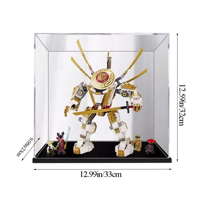 Acrylic Display Case - 71702 Transparent Black Bottom
