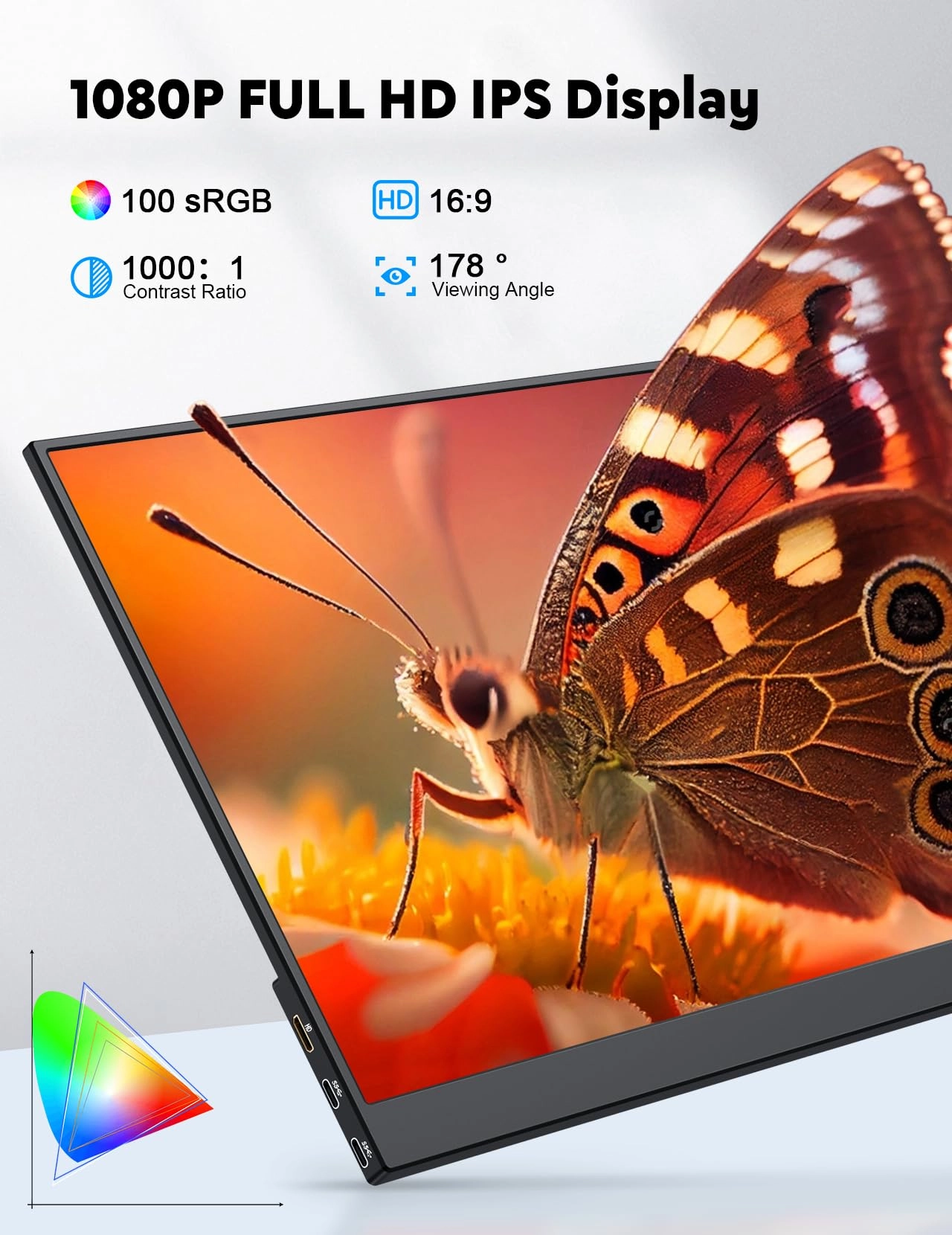 Portable Monitor - 1080P FHD 15.6”
